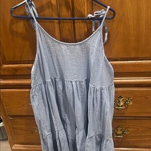 Elegant Blue Sleeveless Dress